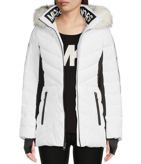 women michael kors white jacket|Michael Kors women's fitted jackets.